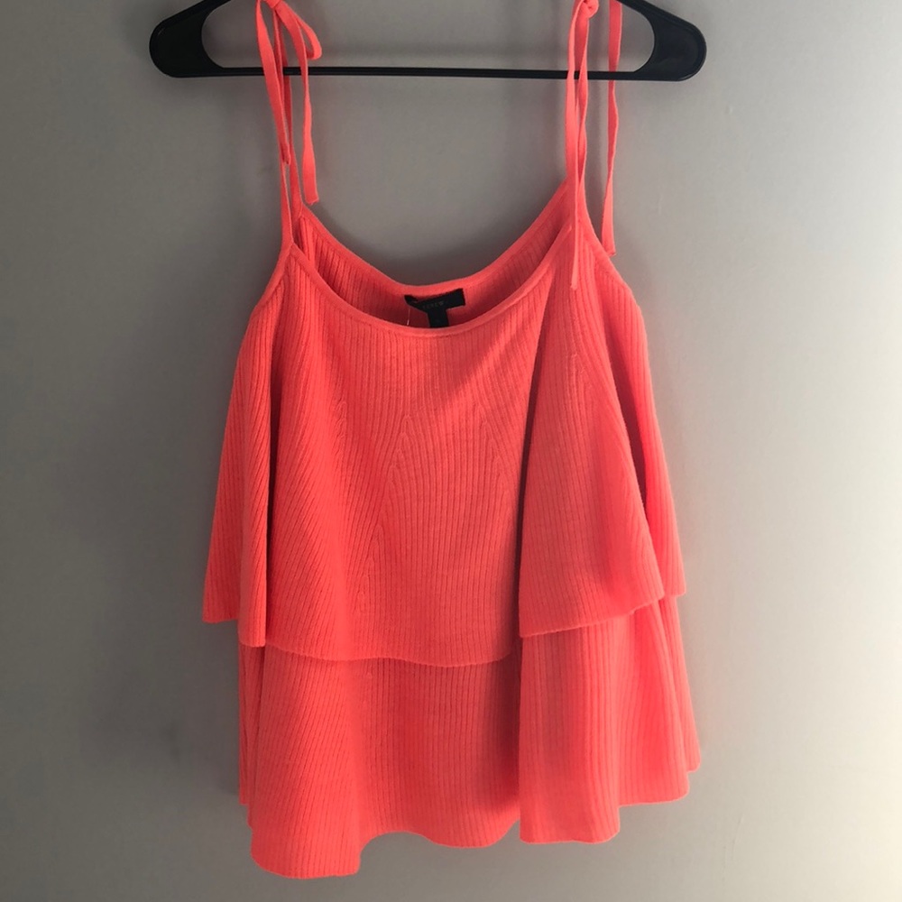 J.CREW Tiered Tie Spaghetti Strap Wool Knit Tank